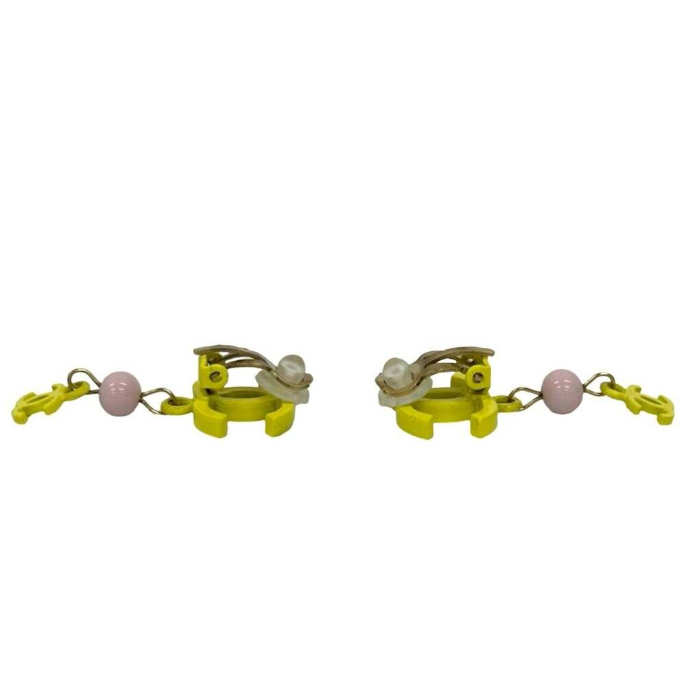 CHANEL Pink Logo Earrings - Picture 3 of 6